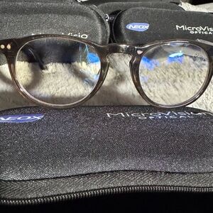Forte MicroVision Optical Readers Blue Light Reader Shiny Crystal Rose +2.0